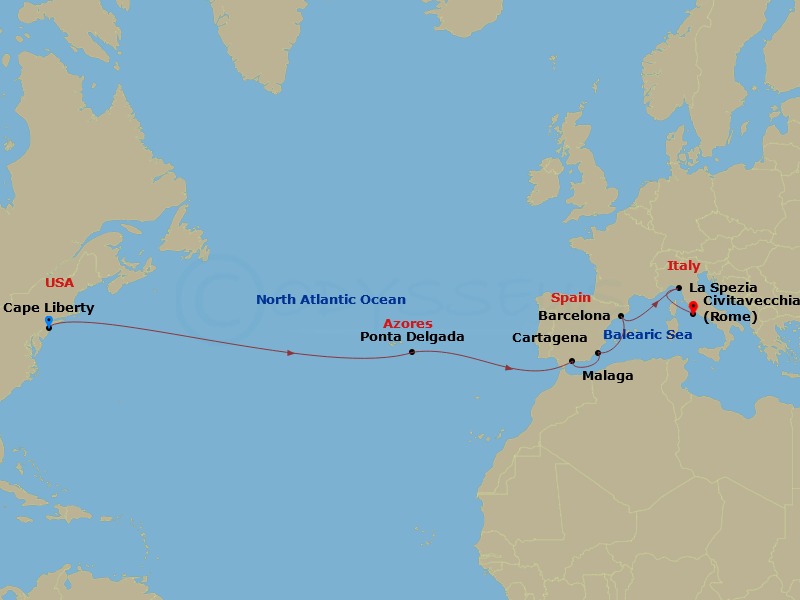 Itinerary map