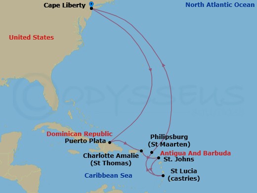 Itinerary map