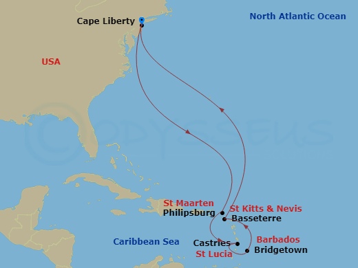 Itinerary map