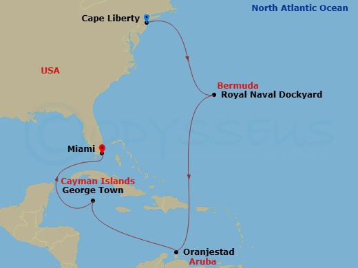 Itinerary map