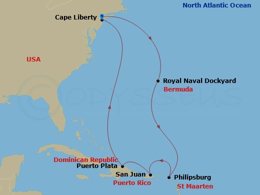 Itinerary map