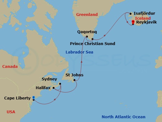 Itinerary map