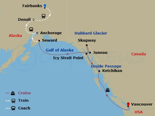 Itinerary map