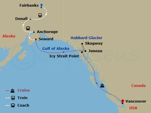 Itinerary map