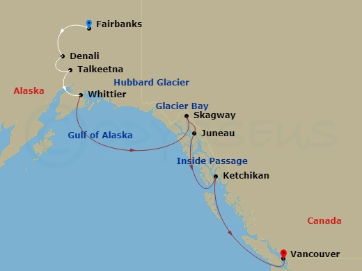 Itinerary map