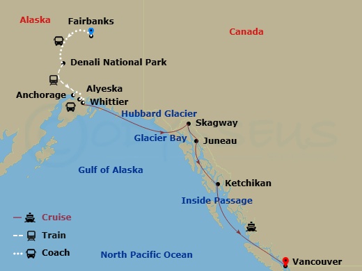 Itinerary map