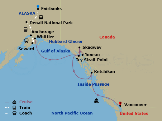Itinerary map