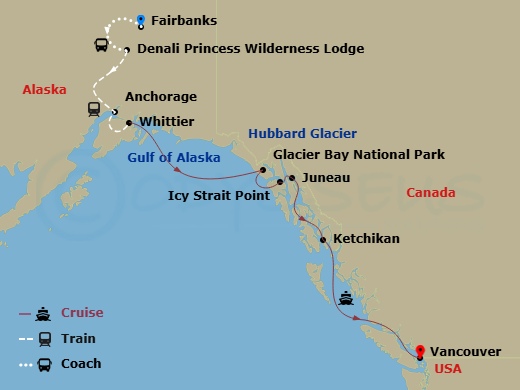 Itinerary map