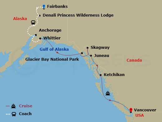 Itinerary map