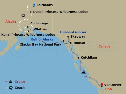 Itinerary map