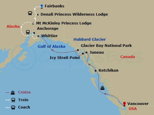 Itinerary map