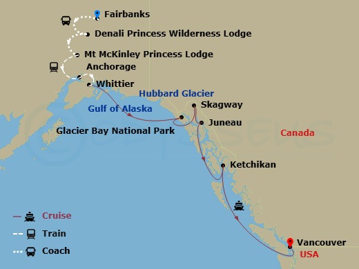 Itinerary map