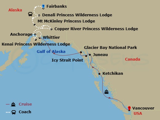Itinerary map