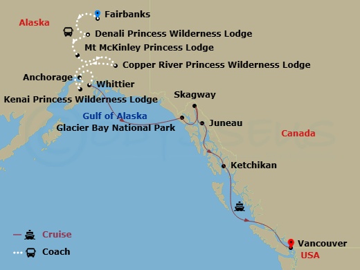 Itinerary map