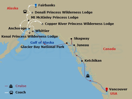 Itinerary map