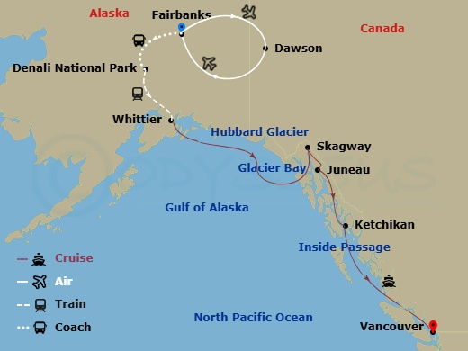 Itinerary map