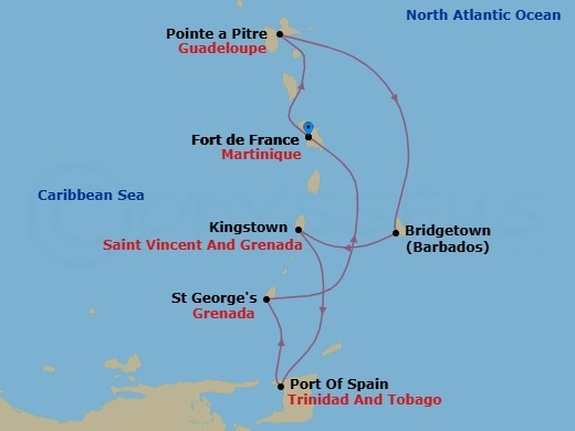 Itinerary map