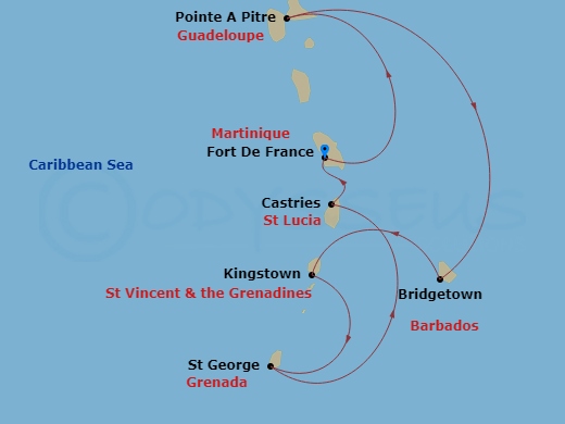Itinerary map