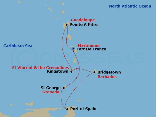 Itinerary map