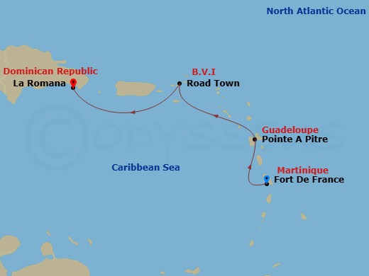 Itinerary map