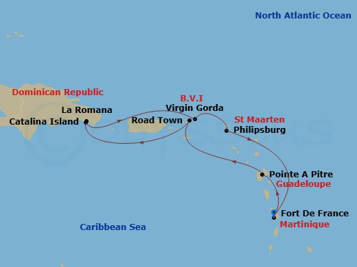 Itinerary map