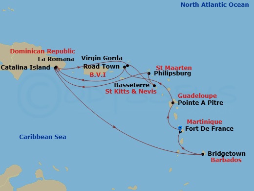 Itinerary map