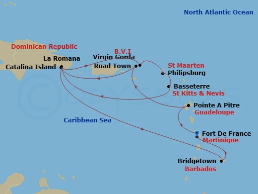 Itinerary map