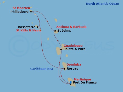Itinerary map