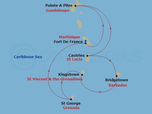 Itinerary map