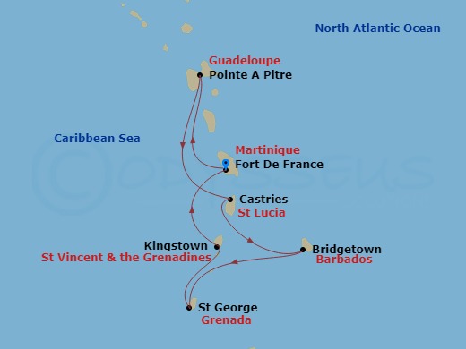 Itinerary map