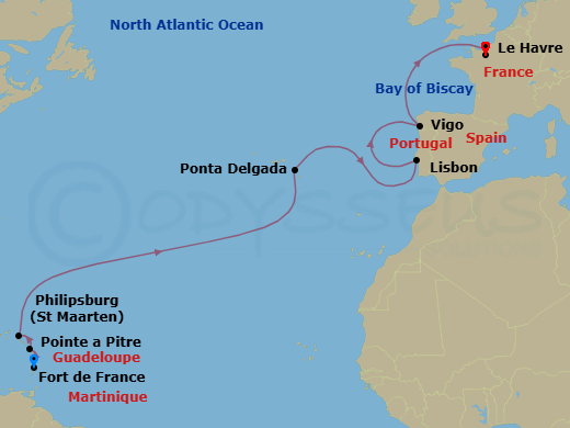 Itinerary map