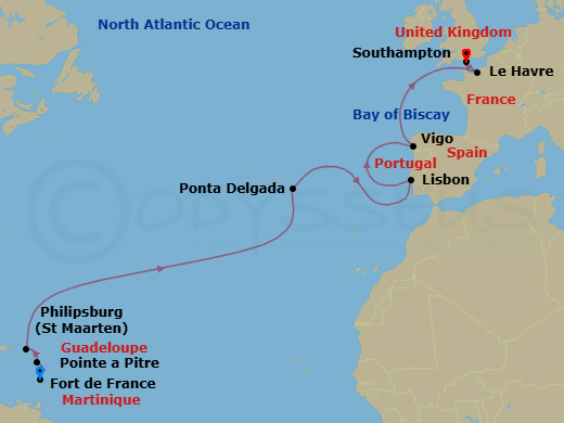 Itinerary map