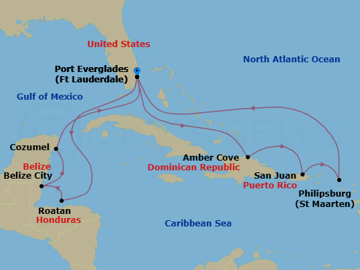 Itinerary map