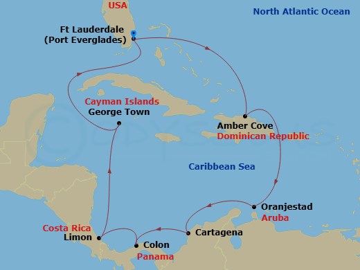 Itinerary map