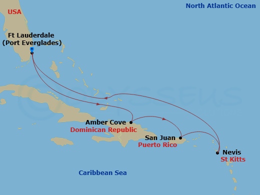Itinerary map