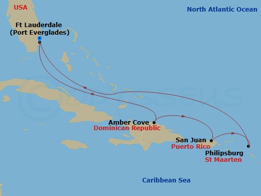Itinerary map