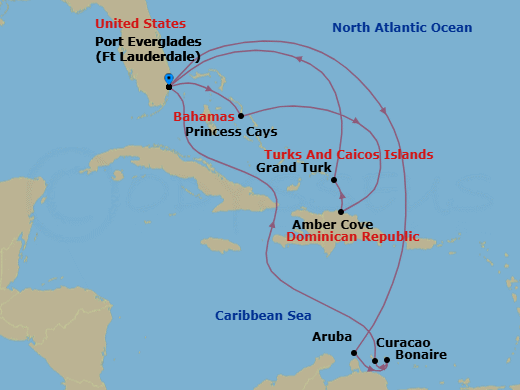 Itinerary map