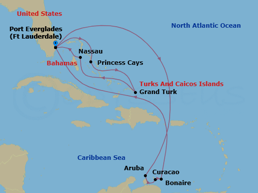 Itinerary map