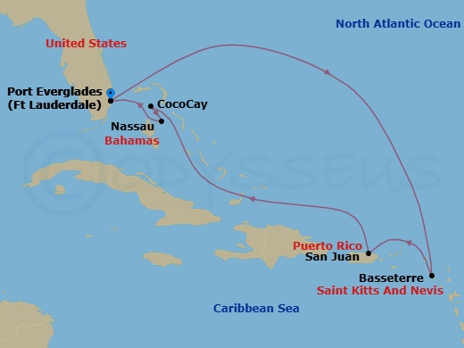 Itinerary map