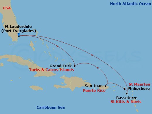 Itinerary map