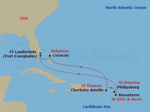 Itinerary map