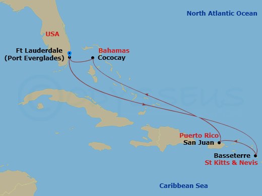Itinerary map