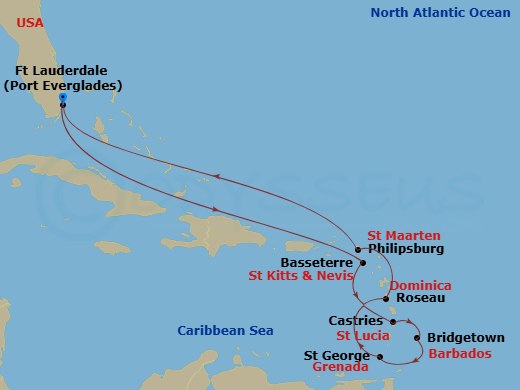 Itinerary map