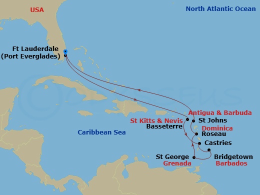Itinerary map