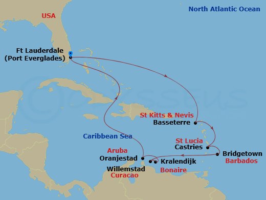 Itinerary map