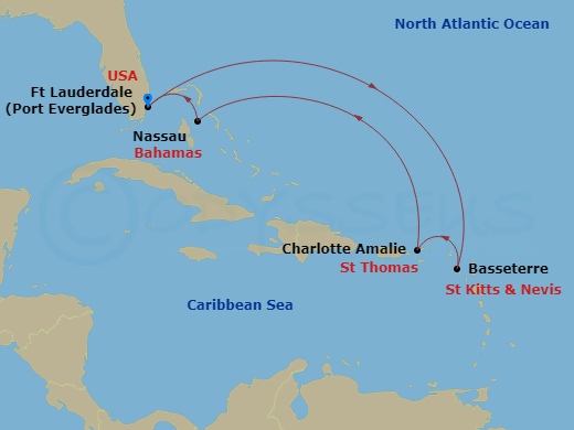 Itinerary map