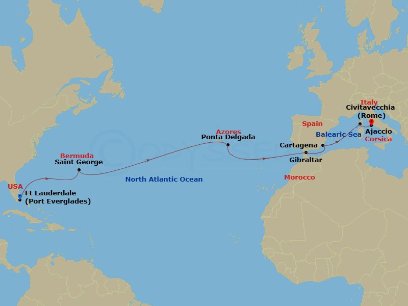 Itinerary map