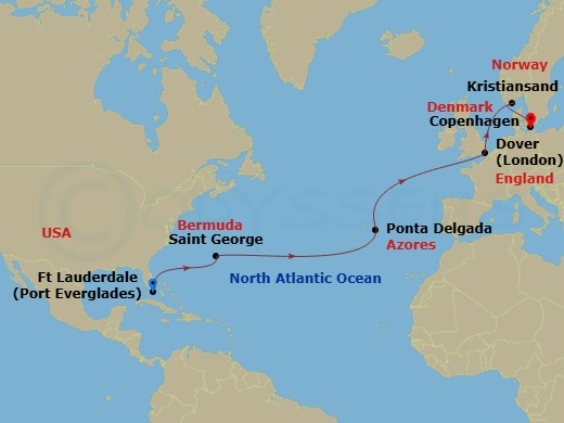 Itinerary map