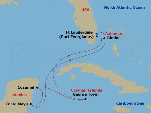 Itinerary map