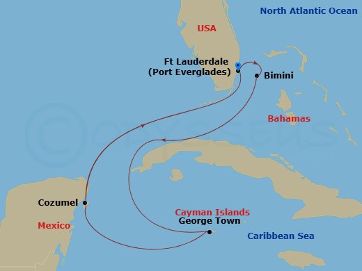 Itinerary map